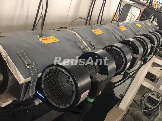Aislamiento por calor para la línea de extrusión de plástico para ahorro de energía