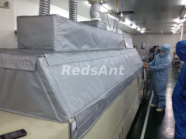 Colchón de aislamiento térmico incombustible redsant para equipos de alta temperatura